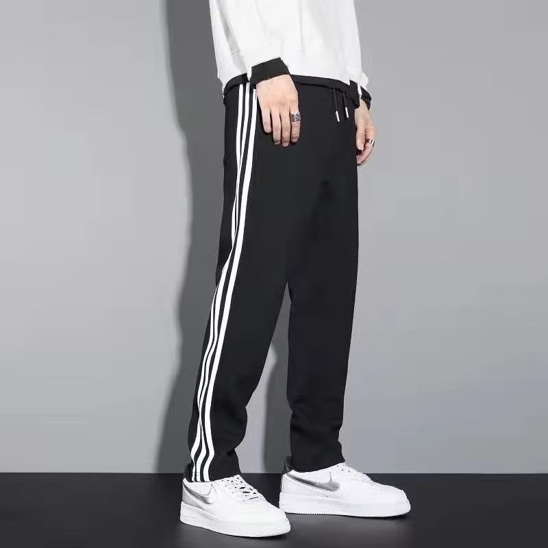 ストレートパンツ 三本ライン入りストレートパンツ