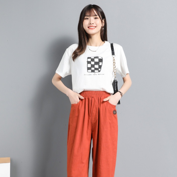 ゆったりシルエット リネンストレートパンツ