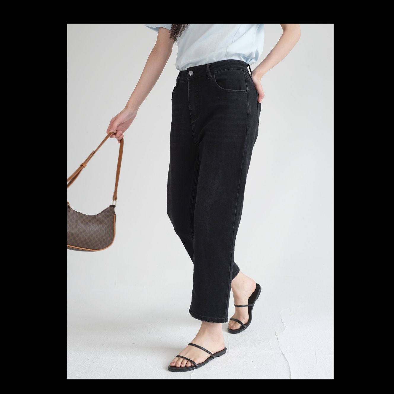 ストレートパンツ すっきりシルエット ベーシックデニム