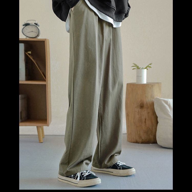 ストレートパンツ ゆったりシルエット 快適チノパンツ