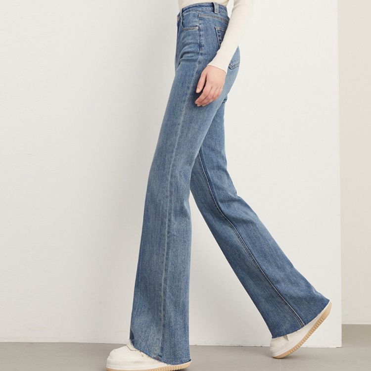 ストレートパンツ ハイウエストストレートデニム