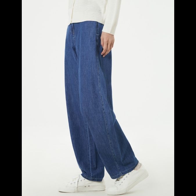 ストレートパンツ ゆったりシルエットデニムパンツ
