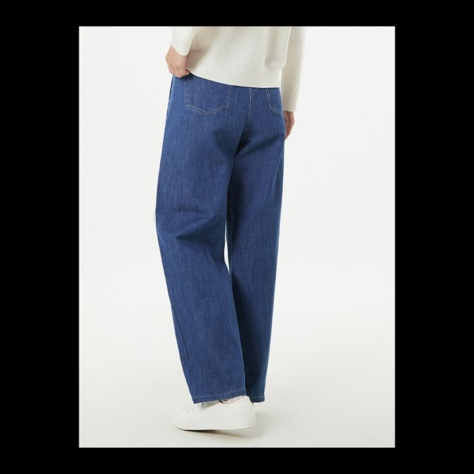 ストレートパンツ ゆったりシルエットデニムパンツ