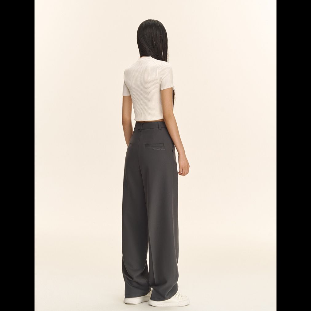 ストレートパンツ 上質シルエットストレートスラックス