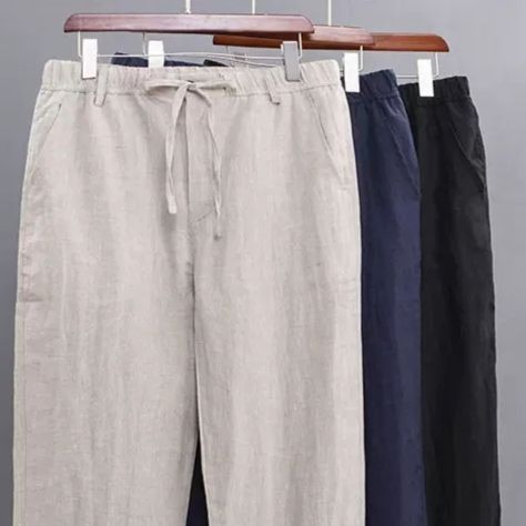 ストレートパンツ 快適リラックスリネンストレート