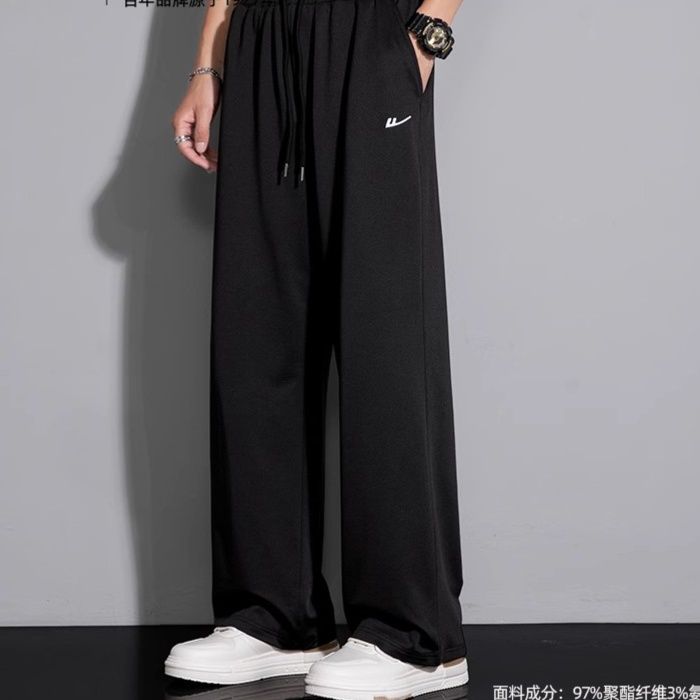 ストレートパンツ デニム風リラックスストレートパンツ