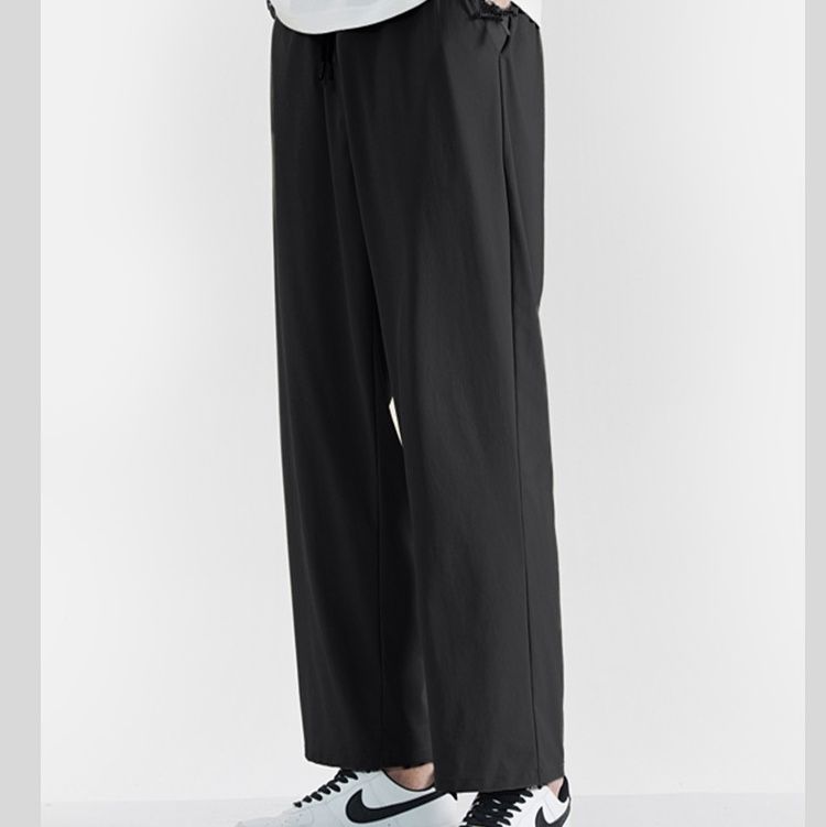 ストレートパンツ リラックスドローストレートパンツ