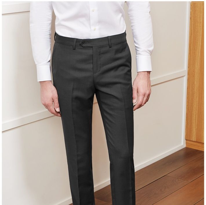 ストレートパンツ 洗練ビジネスストレートスラックス