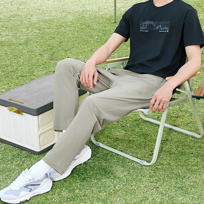 ストレートパンツ 快適さらり ストレートストレッチパンツ