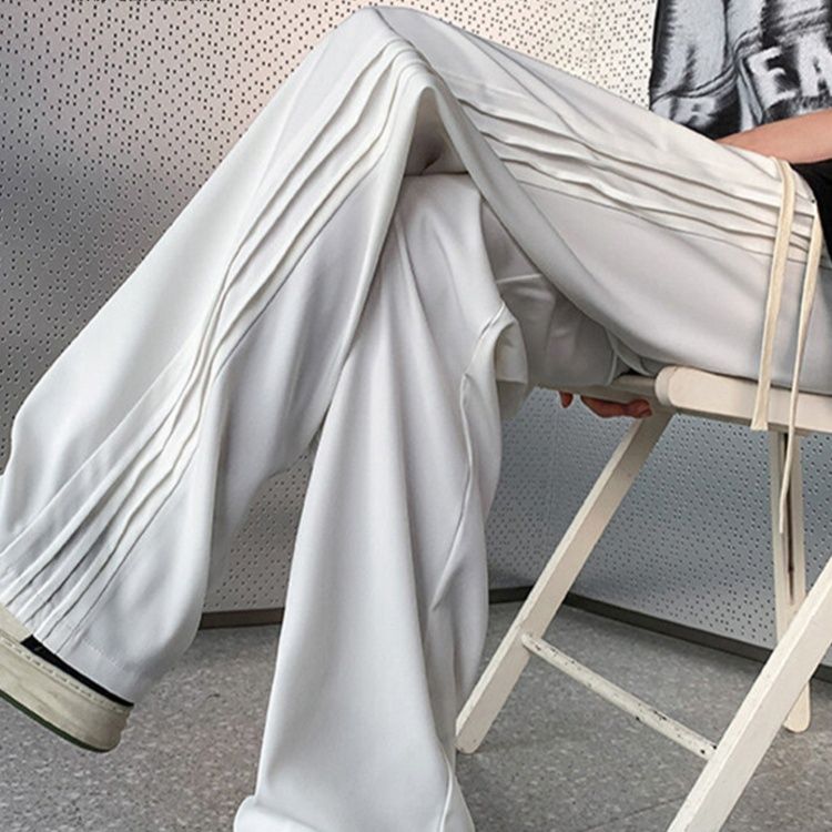 ストレートパンツ すっきりシルエット快適パンツ