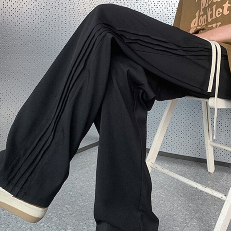 ストレートパンツ すっきりシルエット快適パンツ