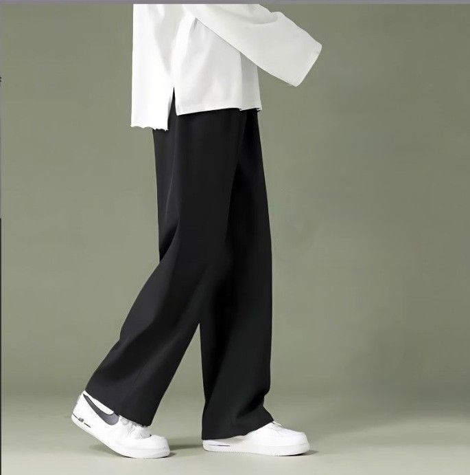 ストレートパンツ  冷感素材ストレートパンツ メンズ