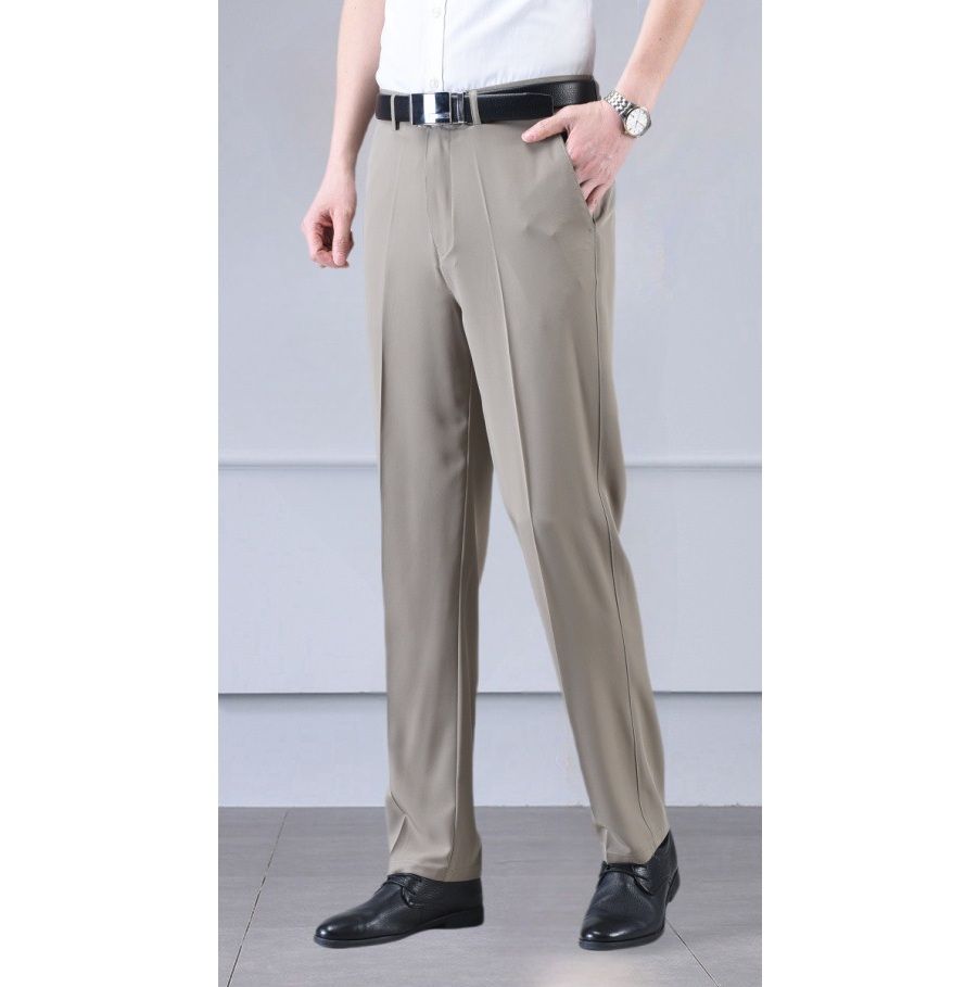 ストレートパンツ 上質感ドレープストレートスラックス
