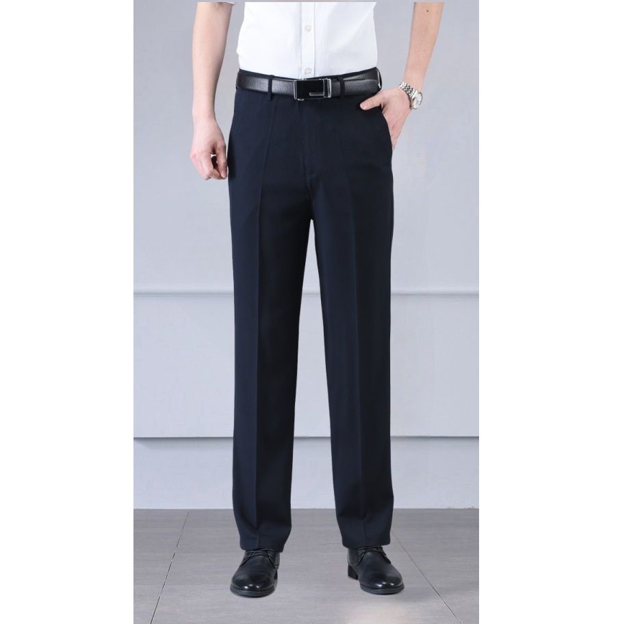 ストレートパンツ 上質感ドレープストレートスラックス