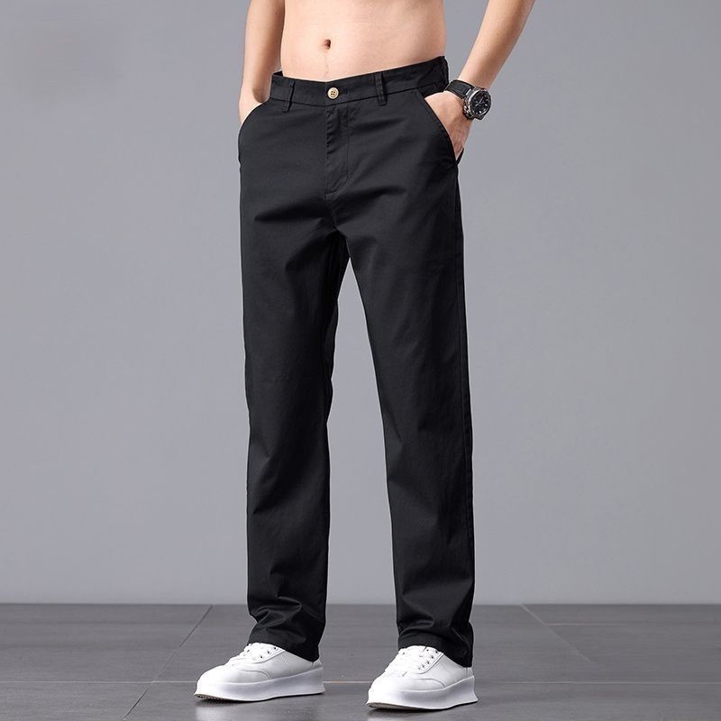 ストレートパンツ ストレッチ素材ストレートチノパンツ