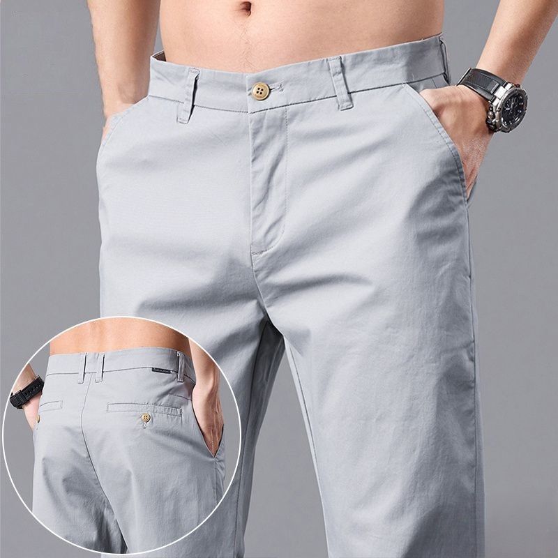 ストレートパンツ ストレッチ素材ストレートチノパンツ