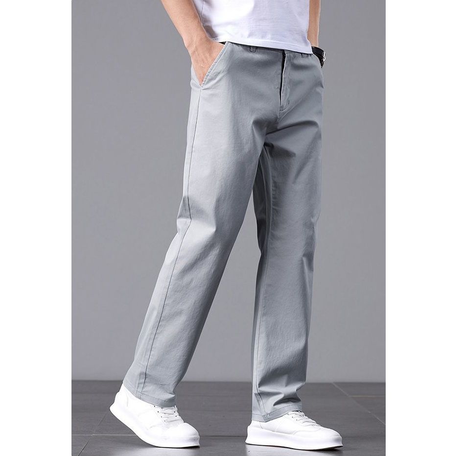 ストレートパンツ ストレッチ素材ストレートチノパンツ