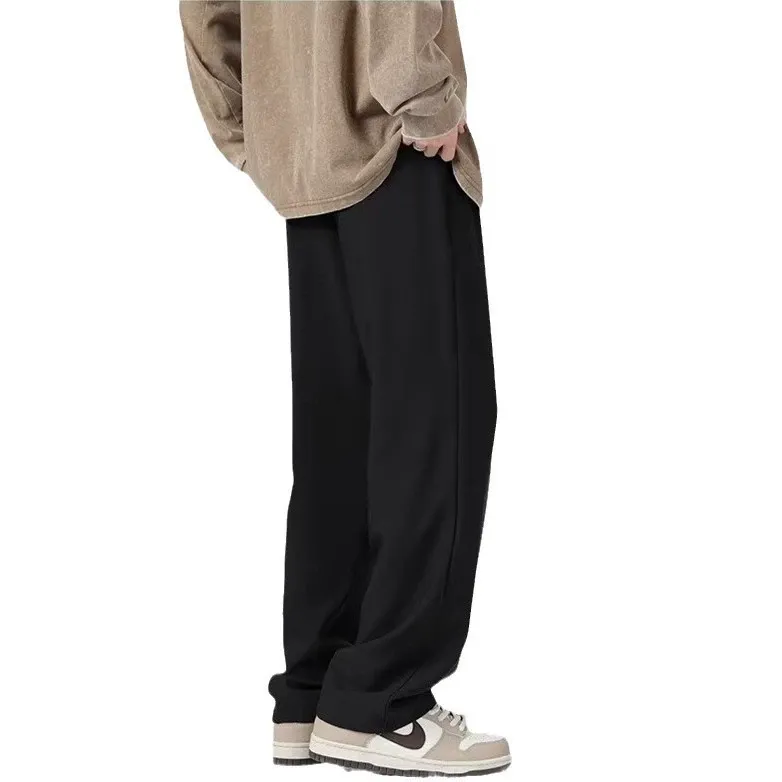 ストレートパンツ レトロスタイル ベルト付きストレートパンツ