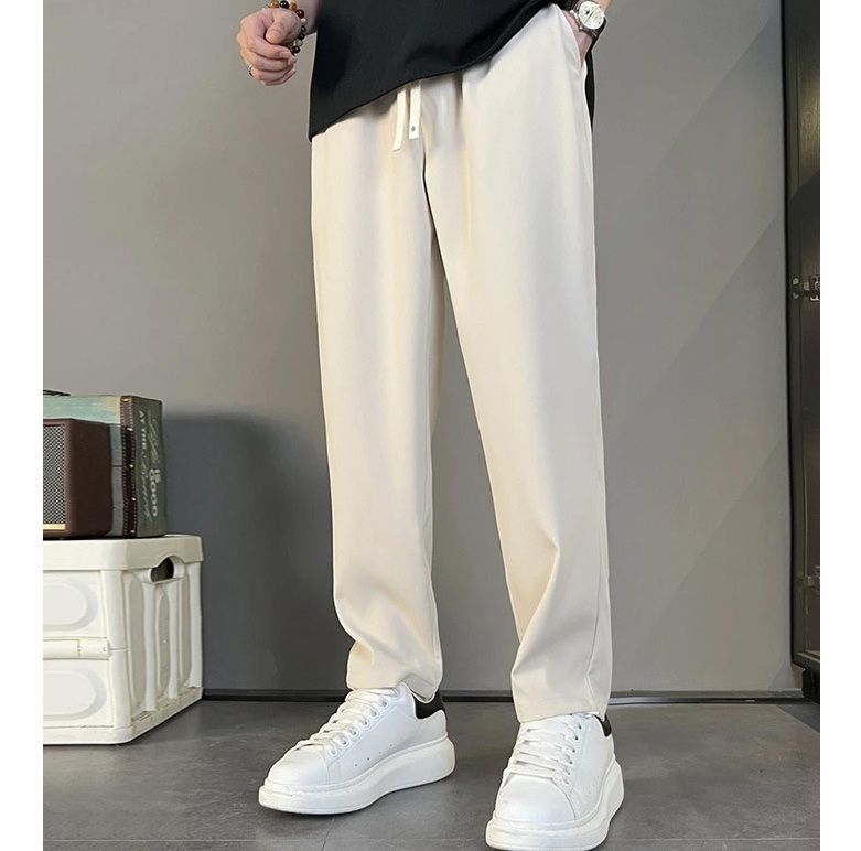 ストレートパンツ シルクタッチ素材 ストレートパンツ スラックス