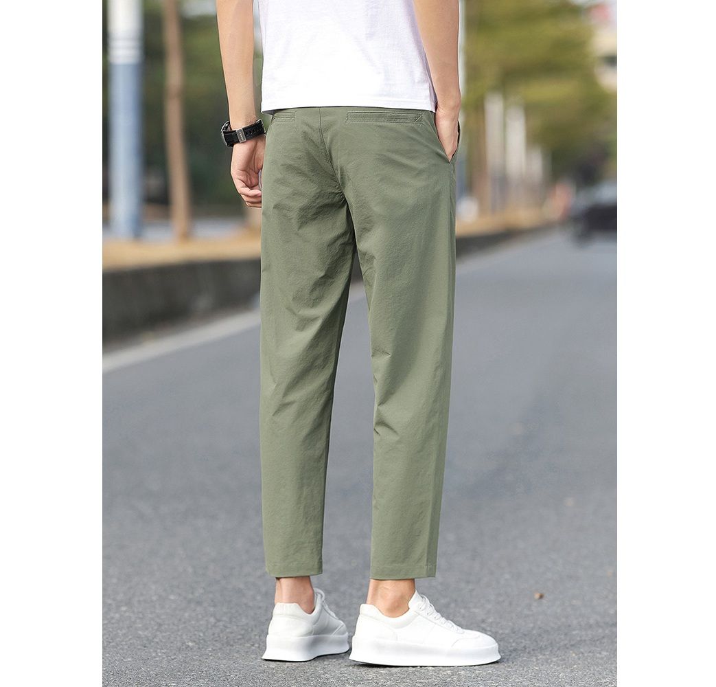 ストレートパンツ ストレッチ九分丈ストレートパンツ