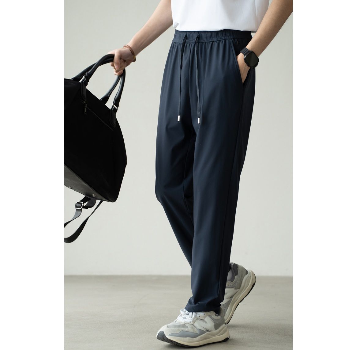ストレートパンツ 接触冷感ストレッチストレートパンツ