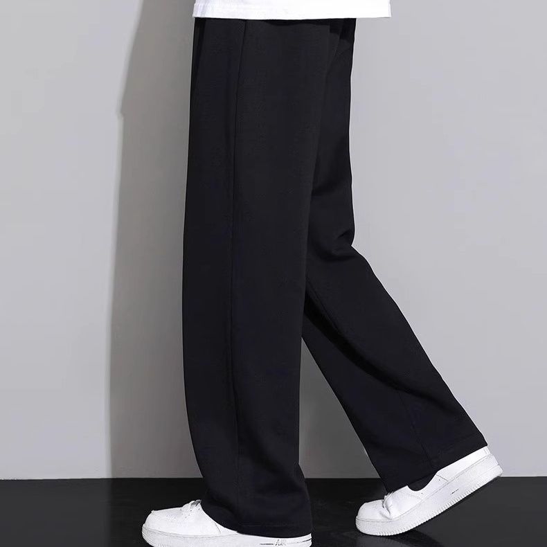 ストレートパンツ すっきり美脚ベーシックスウェットパンツ