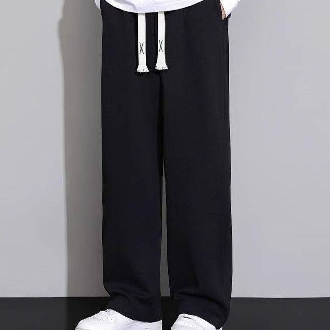 ストレートパンツ すっきり美脚ベーシックスウェットパンツ
