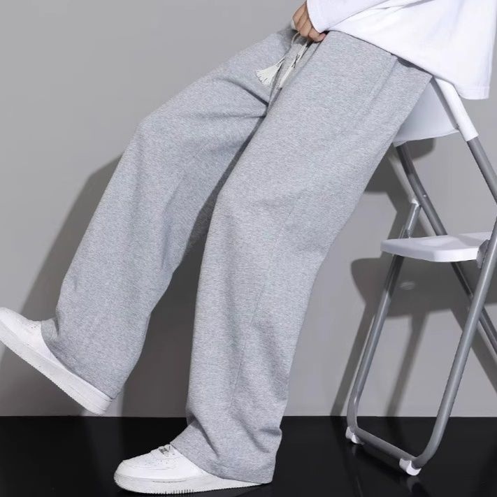 ストレートパンツ すっきり美脚ベーシックスウェットパンツ