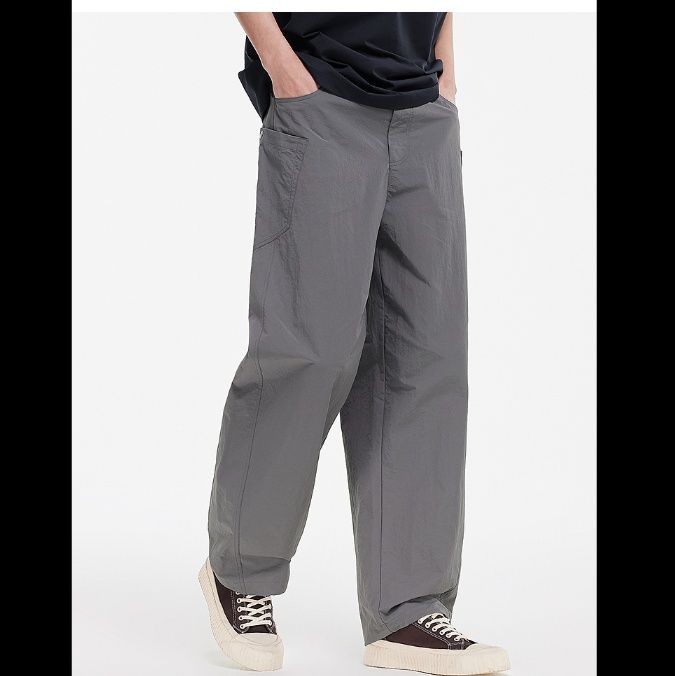 ストレートパンツ 涼感素材ストレートスラックス