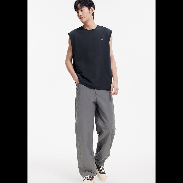 ストレートパンツ 涼感素材ストレートスラックス