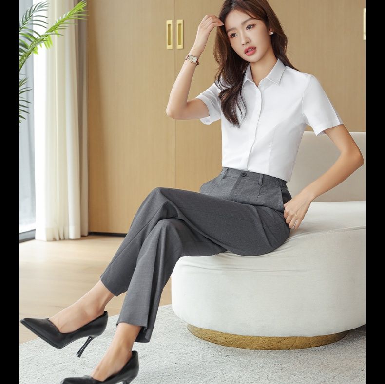 ストレートパンツ 上品シルエット美脚ストレートスラックス