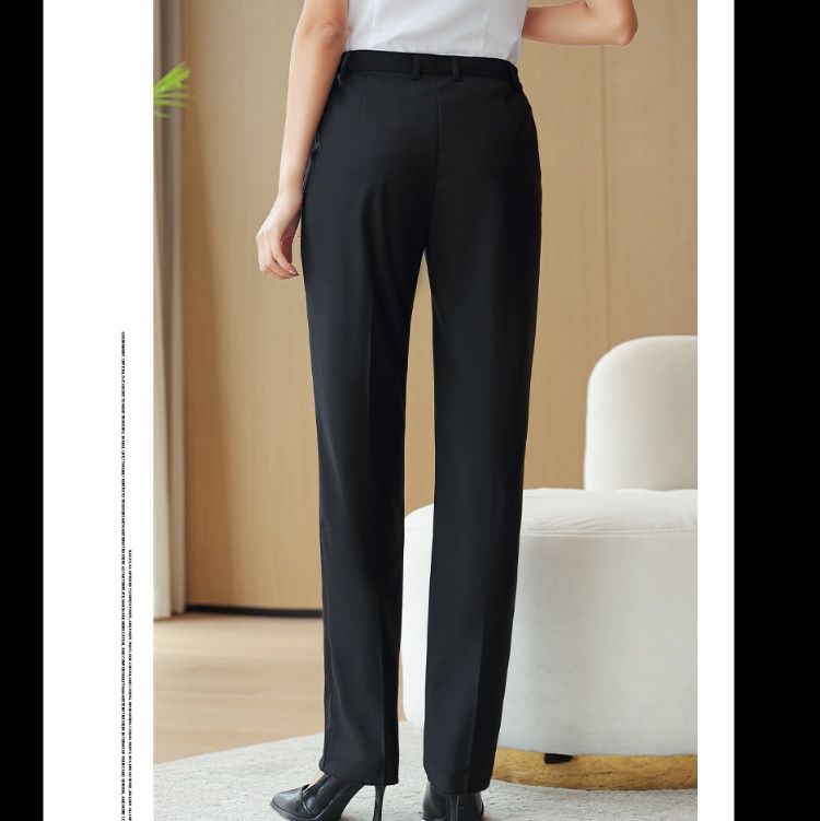 ストレートパンツ 上品シルエット美脚ストレートスラックス