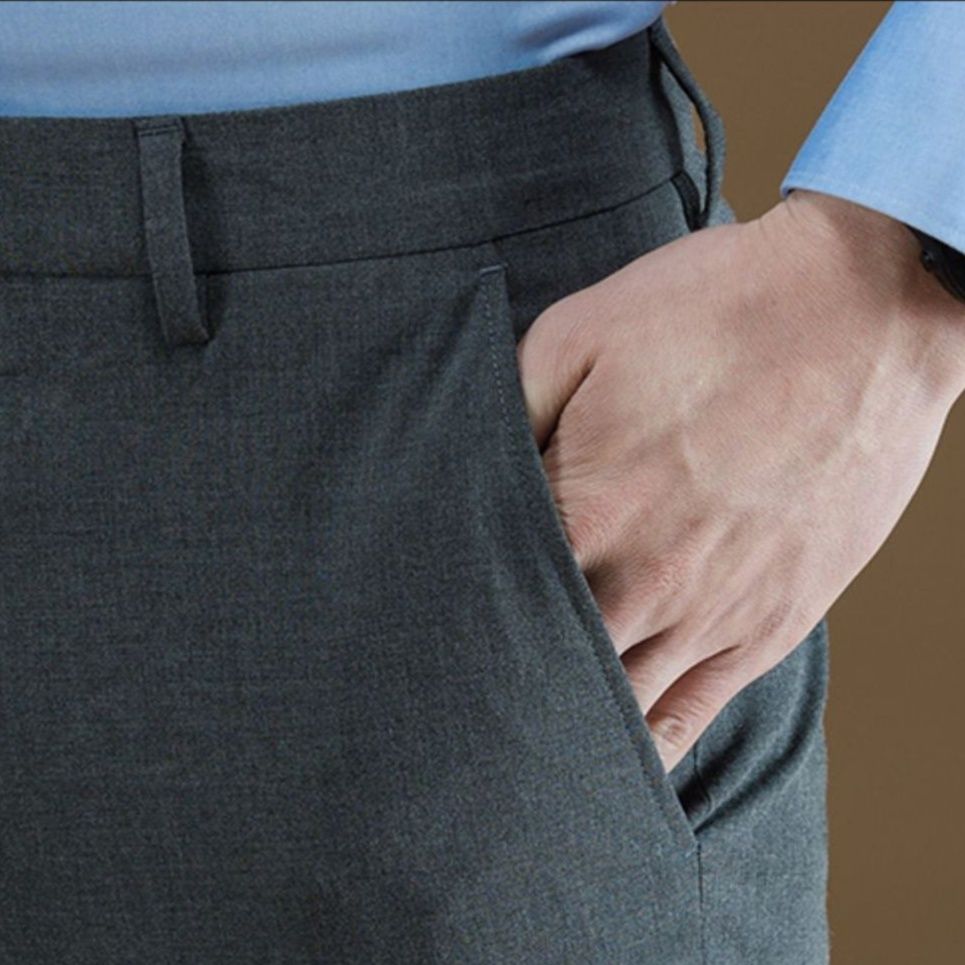 ストレートパンツ すっきり美脚ストレートスラックス