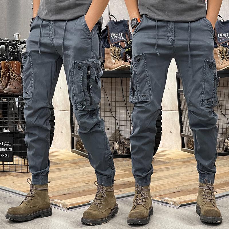 ストレートパンツ 機能性ポケット付き アウトドアストレートパンツ
