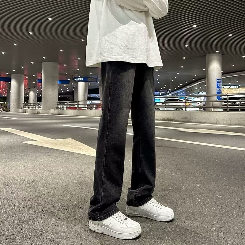 ストレートパンツ シンプルストレートデニムパンツ