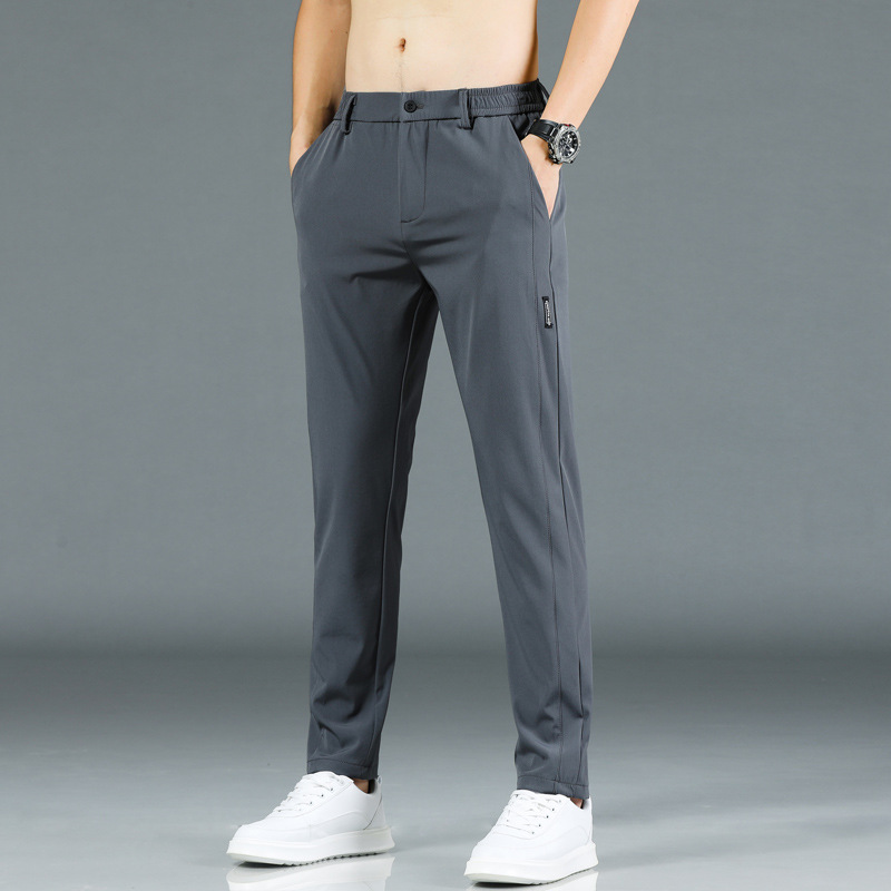 ストレートパンツ ウエスト楽々ストレートスラックス
