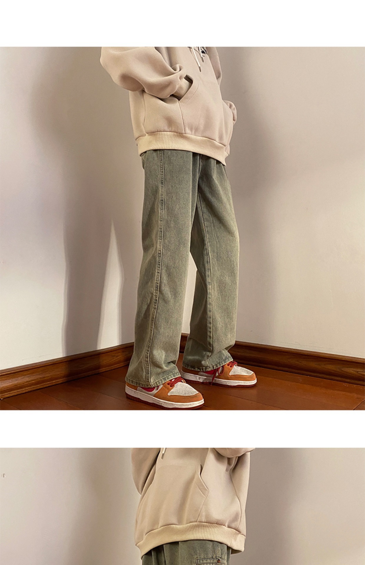 ストレートパンツ ゆったりシルエット 定番ストレートデニム