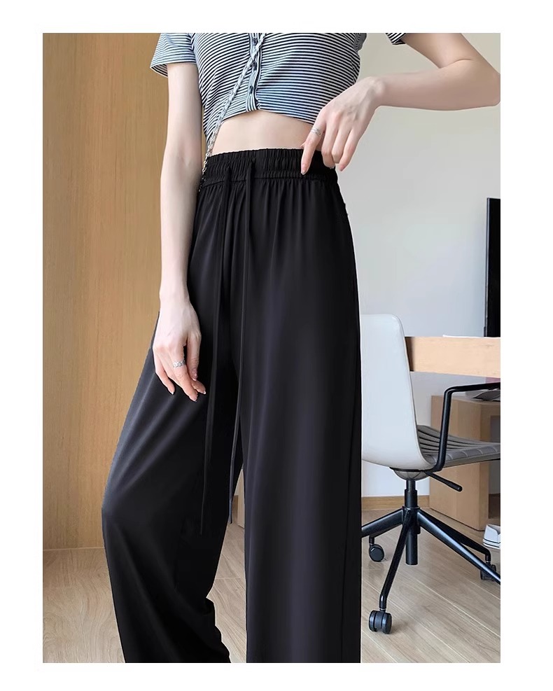 ストレートパンツ しなやかフロー ワイドスウェットパンツ