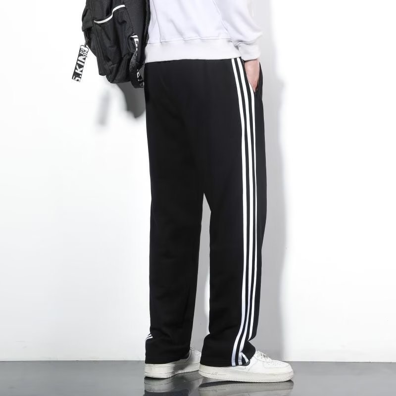 ストレートパンツ 三本ライン入りストレートパンツ
