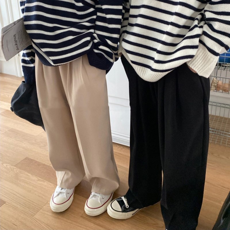 韓国子供服 女の子 男の子 無地 ストレートパンツ