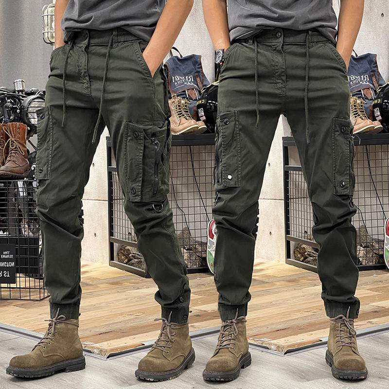 ストレートパンツ 機能性ポケット付き アウトドアストレートパンツ