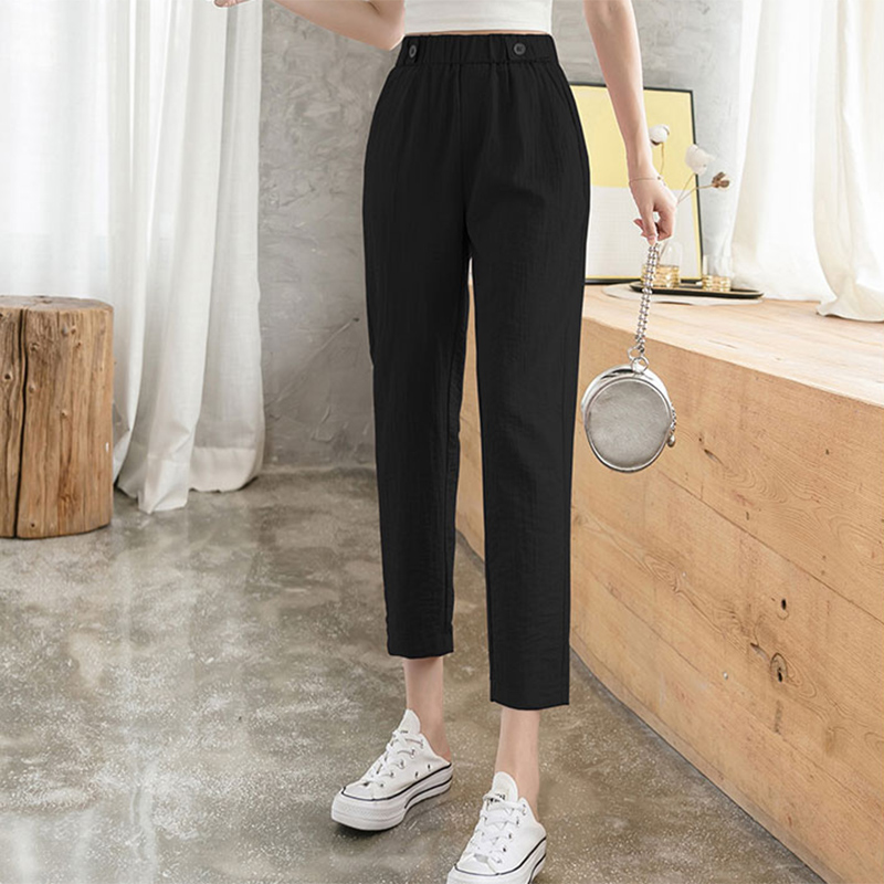 ストレートパンツ上質リネン美シルエット