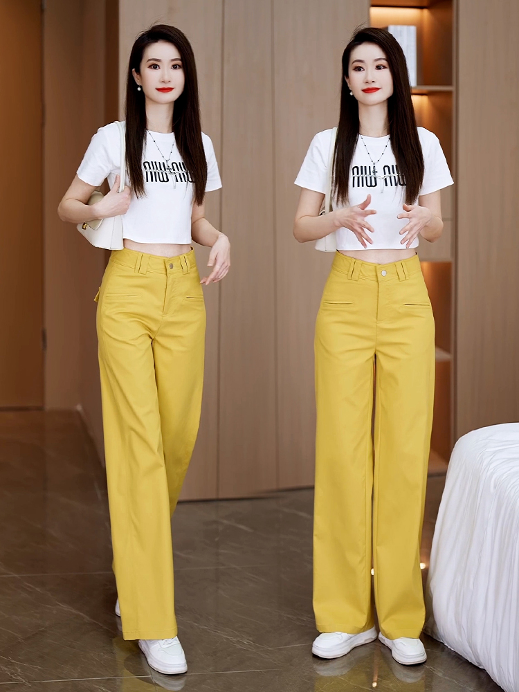 ストレートパンツ すっきりシルエットストレートスラックス