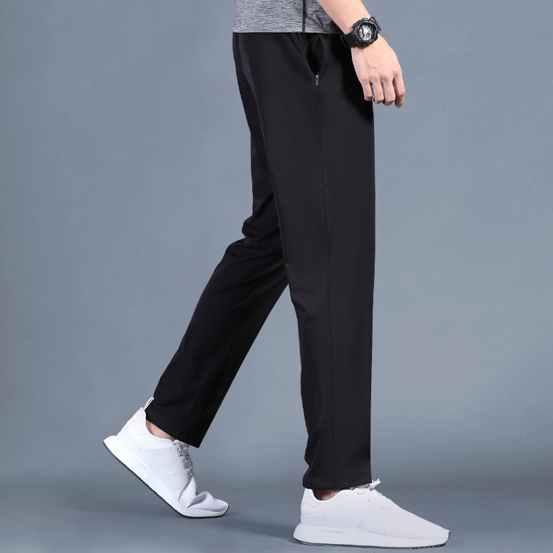 ストレートパンツ すっきりシルエット ジャージーパンツ