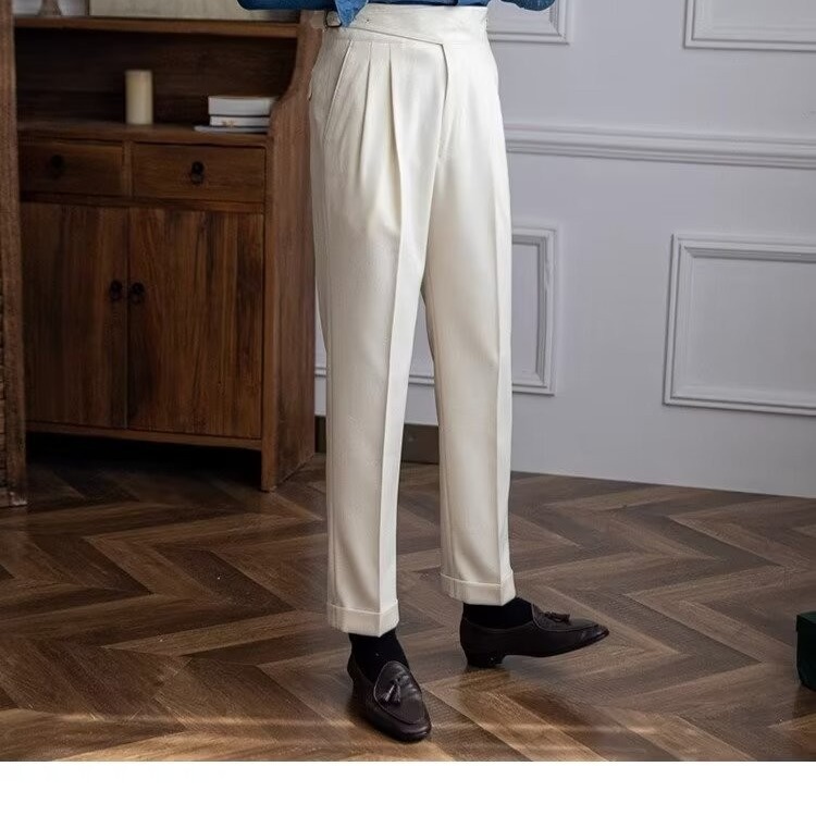 ストレートパンツ ハイウエストストレートスラックス
