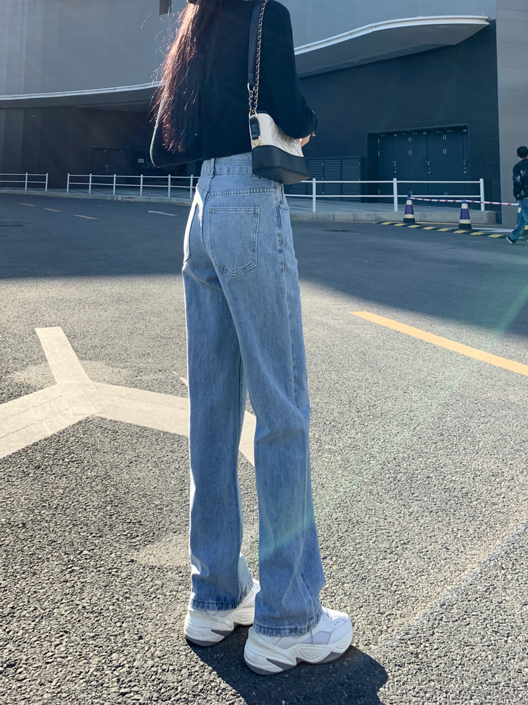 ストレートパンツ すっきりシルエット ストレートデニム