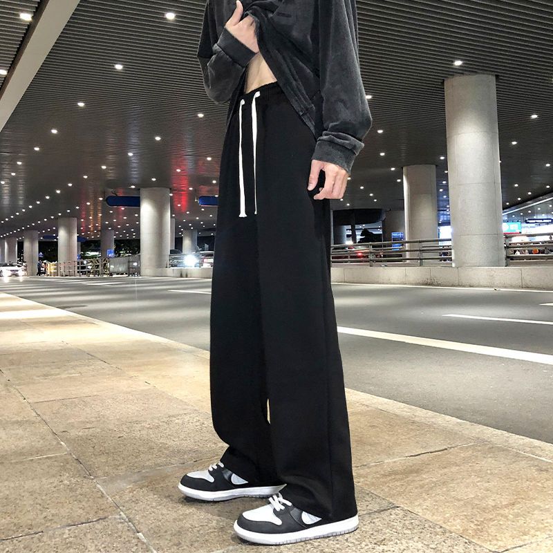ストレートパンツ ゆとりシルエット ドローコード パンツ