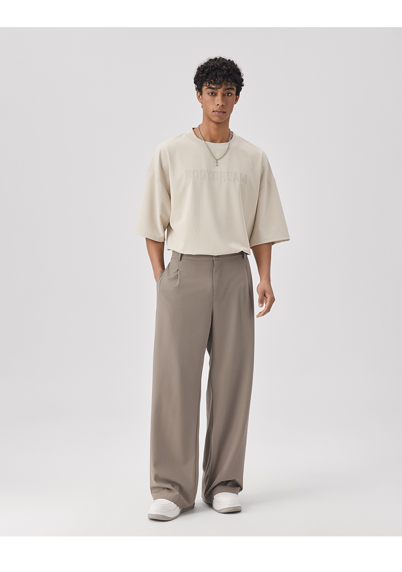 ストレートパンツ ゆったりシルエットワイドスラックス