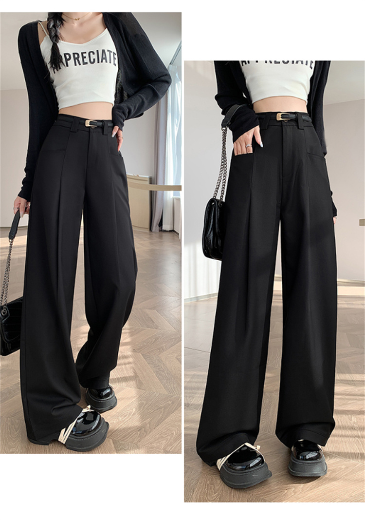 ハイウエストストレートパンツ ロング丈 春夏定番