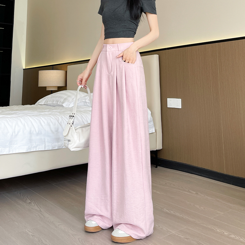 ストレートパンツ ワイドシルエット ドレープスラックス